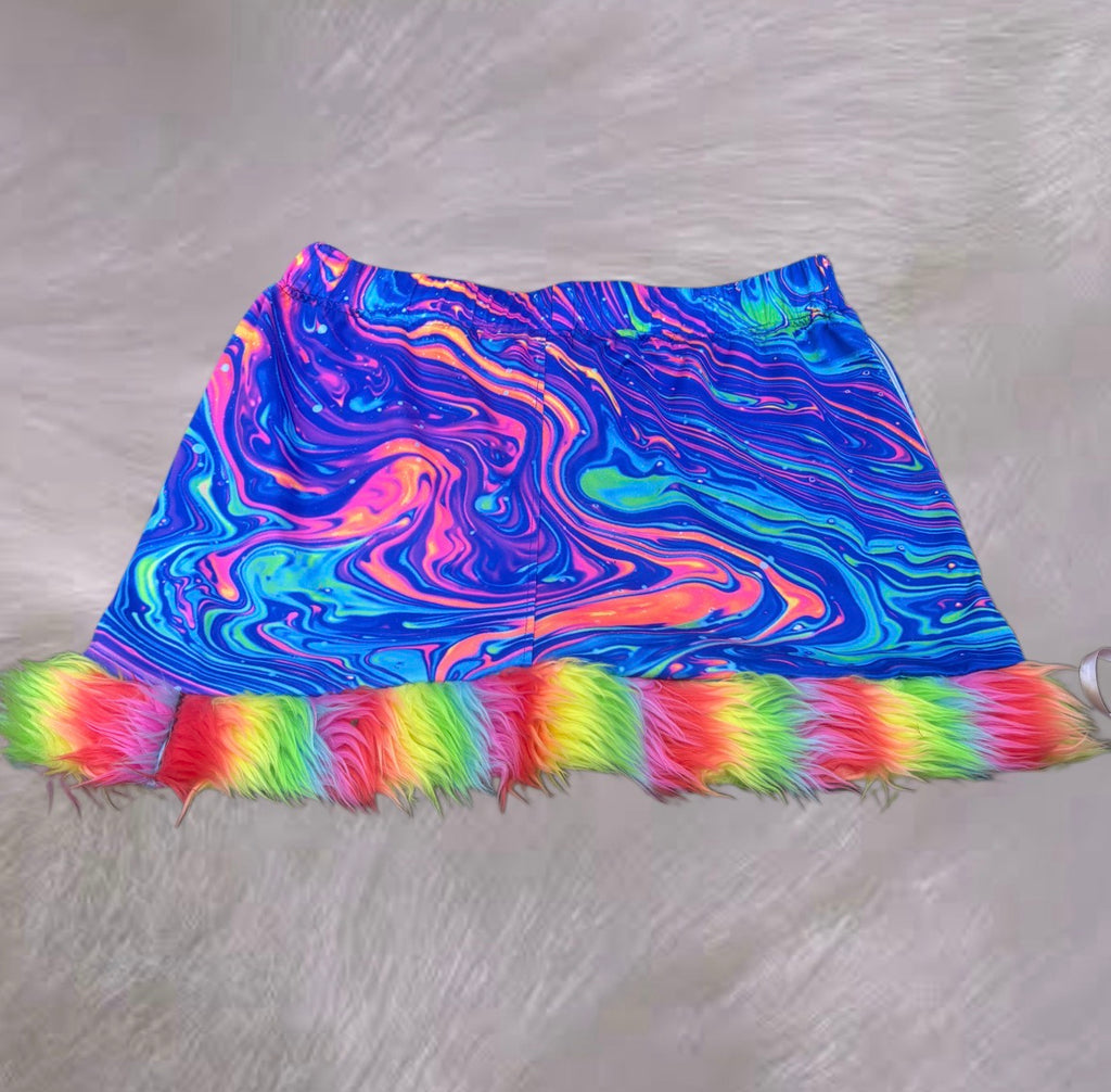 1/1 Rainbow Fur Skirt