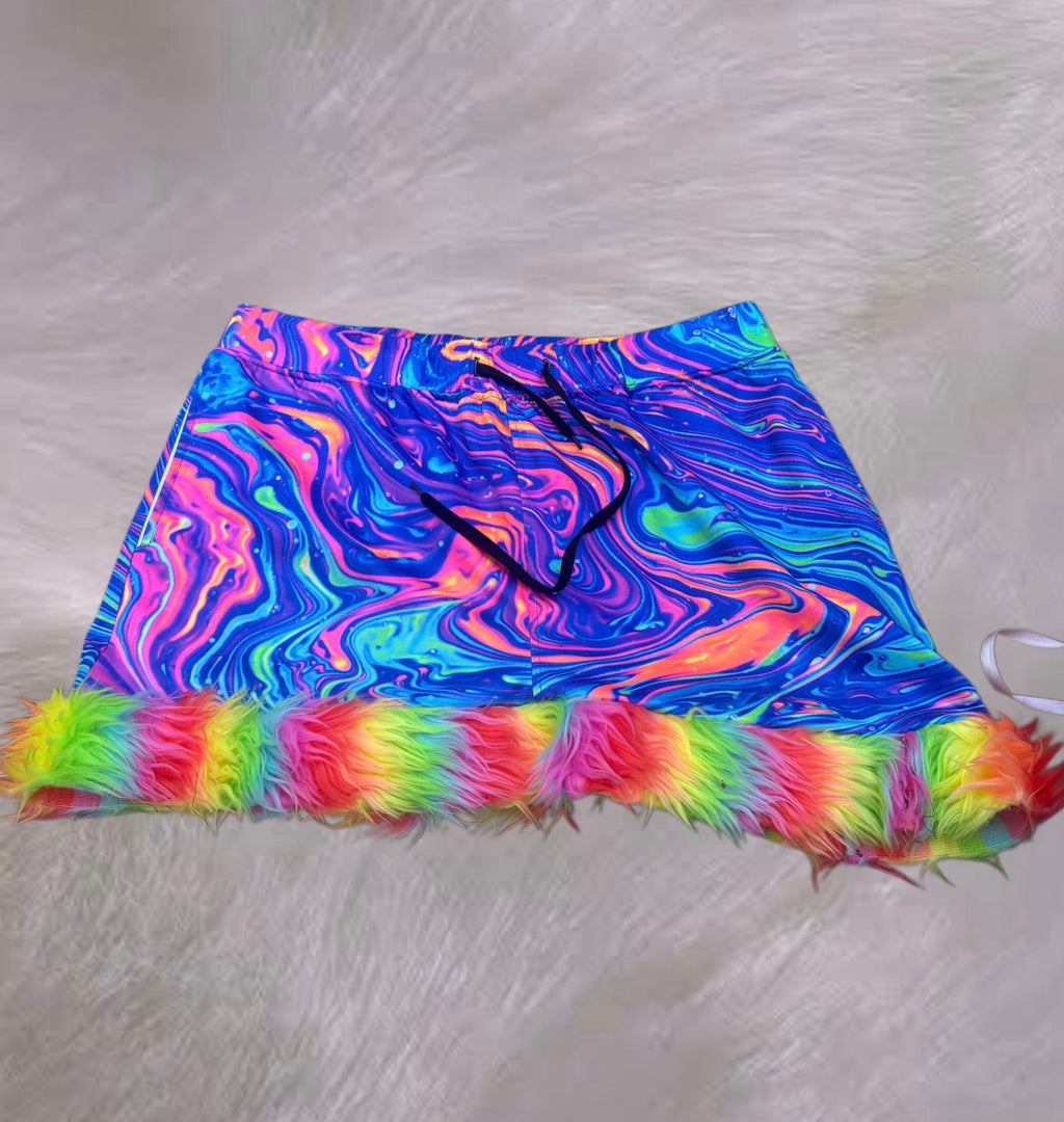 1/1 Rainbow Fur Skirt